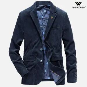 남성 투버튼 베이직 코듀로이 블레이저 자켓 가을 겨울 정장 WI230J