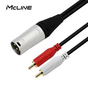 맥라인 MC-HA37 캐논 XLR 숫-2RCA 5m 변환잭 스피커 앰프 음향 오디오 케이블