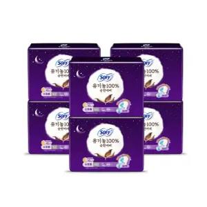 쏘피 유기농 순면커버 수퍼롱 10개 x 6팩 피부 저자극 국내생산 순면커버 상쾌함 천연