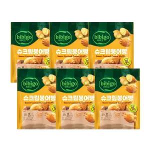 CJ 비비고 슈크림 붕어빵 300g x6개