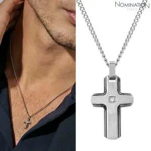 [노미네이션]목걸이 STRONG(스트롱) 다이아몬드 Geometric Ed. 크로스 십자가 남자목걸이 028343