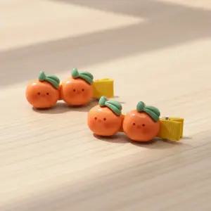 제주노리 감귤 머리핀