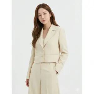 에고이스트 밑단 배색 테일러드 크롭 자켓 EN1WJ2621067784