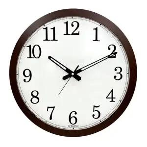 큰숫자 무소음 대형 벽시계 인테리어 용품 브라운 40cm/사무실/숫자/학습용/오피스/시계/수업/어린이