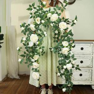 인공 연인 장미 포도 나무 실크 꽃 등나무 카페 장식 바 시뮬레이션 가짜 덩굴 식물