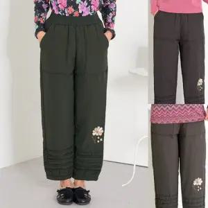 [엄마옷 로즈맘] 우준꽃자수털안감패딩바지