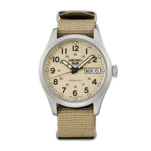 [세이코알바]세이코 세이코5 남성 남자 베이지 오토매틱 나토시계 SRPJ83K1