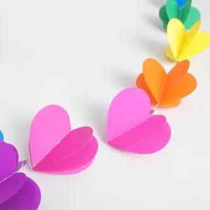 미술학원 키즈카페 칼라풀 입체하트모빌2P 파티룸 아동센타 두돌