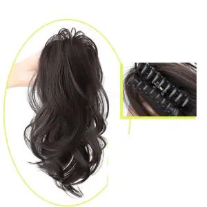 부분가발 높은 포니테일 4컬링 여성 집게형 긴머리 가발 묶음머리