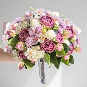 화예원 생화같은 조화 꽃다발 산소 묘지 졸업식 발표회 인테리어 인조 장식 화병 세트 성묘꽃