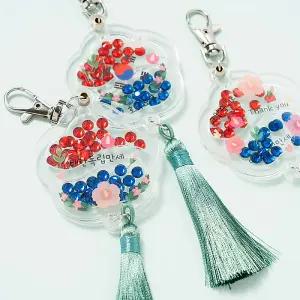 [문구티쳐] 민화 태극기 노리개 키링 우리나라 호국보훈 태극기 삼일절 한복장신구 쉐이커키링 만들기