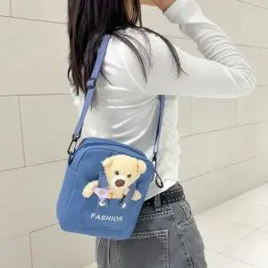 초등학생 중학생 고등학생 외출 귀여운 곰 폰가방 여자크로스백 폰가방 캐주얼크로스백