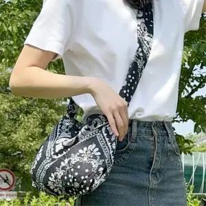 반다나 스타일 에코백 크로스백 겸 숄더백 여행용크로스백 폰크로스백 여자크로스백