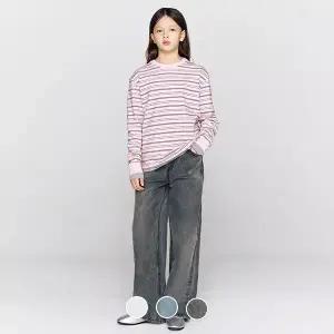 [지오다노주니어] 03116511 코튼스판 밴딩 와이드 데님 팬츠