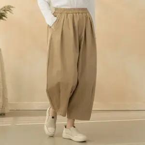 커버핏 면 배기 팬츠 마담 미시 중년 여성 빅사이즈 40대 50대