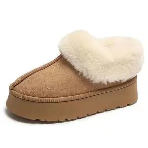 여성 겨울 퍼부츠 캐주얼 신발 키높이 털슈즈 여성퍼부츠 겨울털부츠 키높이부츠여성