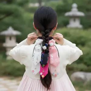 설 한복 훈민정음 댕기머리끈