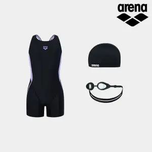 [아레나] 생존수영키트 초등 어린이 여아동수영복 3종 수모세트 라이풀