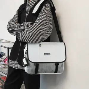 남녀공용 크로스 가방 빅사이즈 베이직 데일리 남녀공용 메신저 가방 숄더 캐주얼 스트랩 대학생 직장인