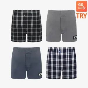 [GS단독] TRY 남성 말림없는 부드러운 트렁크 팬티 4종세트