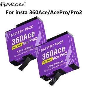 Insta360 Ace Pro 360 용 PALO 2400mah Pro2 디지털 배터리 충전식 액션 카메라 액세서리