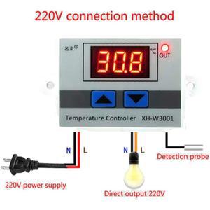 무선온도계 XH W3001 디지털 제어 마이크로 컴퓨터 온도 조절기 스위치 새로운 온도 조절기 12 24 220V
