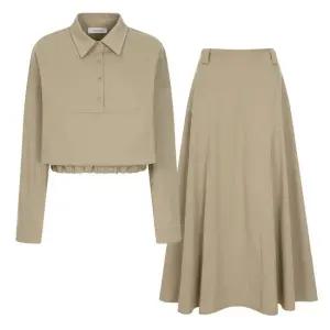 [SET] 예시카 아노락 블라우스 뒷밴딩 스커트 상하의 세트 YJ8ST500