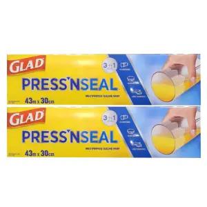 [완벽밀폐] 글래드 프레스앤씰 매직랩 2개 43m×30cm 주방용품