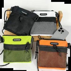 백 끈조절 캐주얼 디자인 데일리 미니 망사 크로스백