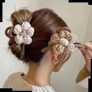 매트 플라워 포인트 집게핀 URK-172