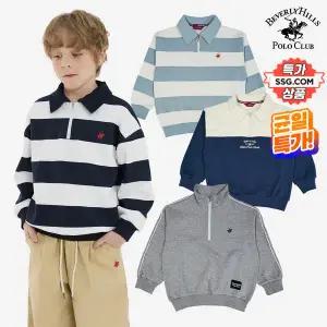 [버버리힐스폴로클럽][폴로클럽] [균일가]주니어 봄 신상 반집업맨투맨 4종 택1