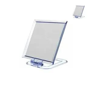 탁상용거울 투명 사각 탁상 거울 소 스탠드거울 화장거울 1개