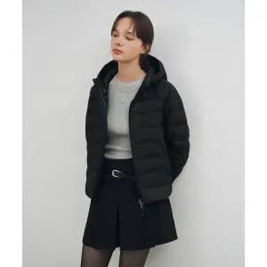 커스텀어클락 COSTUME O’CLOCK [우먼] [덕다운ver.] 라이트웨이트 후드 덕다운 패딩 자켓 블랙 COWJP001BL