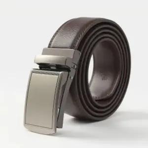 남성 소가죽 허리띠 자동버클 실버브라운 정장벨트 자동벨트 남성벨트 자동벨트 가죽벨트
