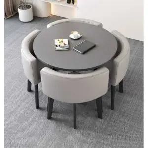 원형카페테이블의자세트 4인식탁세트 커피숍 라운드