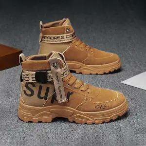 남성 4컬러 유니크 레터링 키높이 하이탑 스니커즈 ZG18869