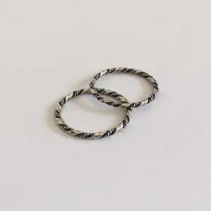 twist row (silver925) ring