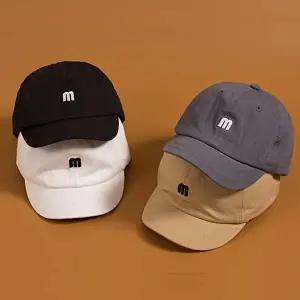 여성모자 m로고 남녀공용 심플 캡모자 야구모자 커플 남자 여자