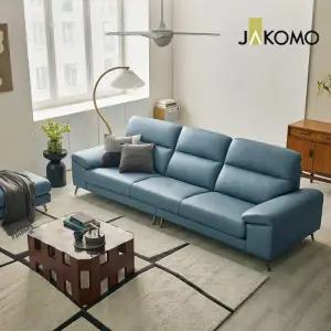 [롯데백화점]자코모 [상품권5만]드로우 4인 천연면피 소가죽 소파+스툴