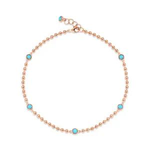 18K 터키석참 볼체인 발찌 NPA27586
