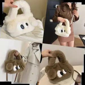 아이퍼동글투웨이백 겨울가방 크로스 토트 털 미니