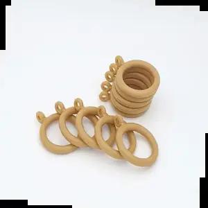 커튼링 미니 10p 1세트 우드색 내경2.6cm