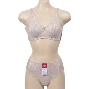 럭셔리한 장미 무늬 노몰드 C컵 브라팬티 세트0154wf