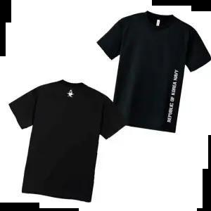 티셔츠 밀리터리 로고 사이드 해군 컬러 반팔