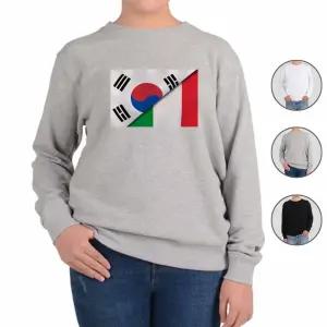 맨투맨 프린팅티셔츠 대한민국 이탈리아 jYt3+6yNH