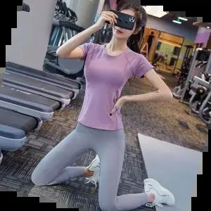 반팔티 키밍 요가 운동복 티셔츠 레깅스 헬스 트레이닝 세트