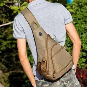 직장인크로스백 아웃도어 스포츠 크로스 바디백 usb 측면메쉬포켓