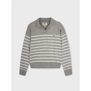 [후아유](센텀시티점)Steve Open Collar Stripe Pullover/ WHKAG2343F