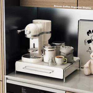 캡슐 커피 디스플레이 랙 보관 서랍 바 인스 윈드 테이블 탑 티백 박스 머신 베이스 선반