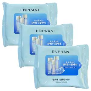 엔프라니 휴대용 클렌징티슈 15매 x 3개